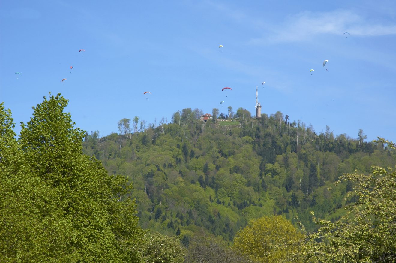 Sehr beliebt am Merkur - das Paragliding