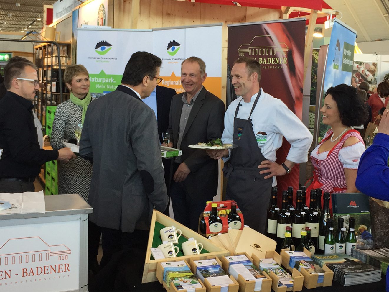Naturpark Schwarzwald Blog, Slow Food Stuttgart, Naturpark-Stand, Minister Hauk und Naturpark-Wirt Lauble