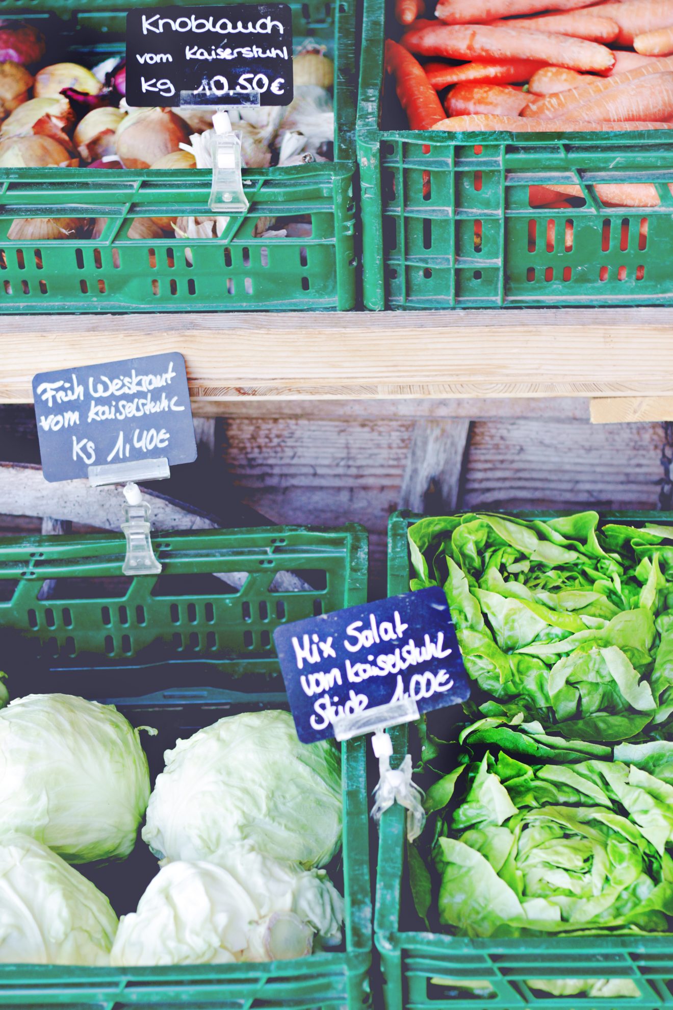 Frisches regionales Gemüse in der Marktscheune Berghaupten