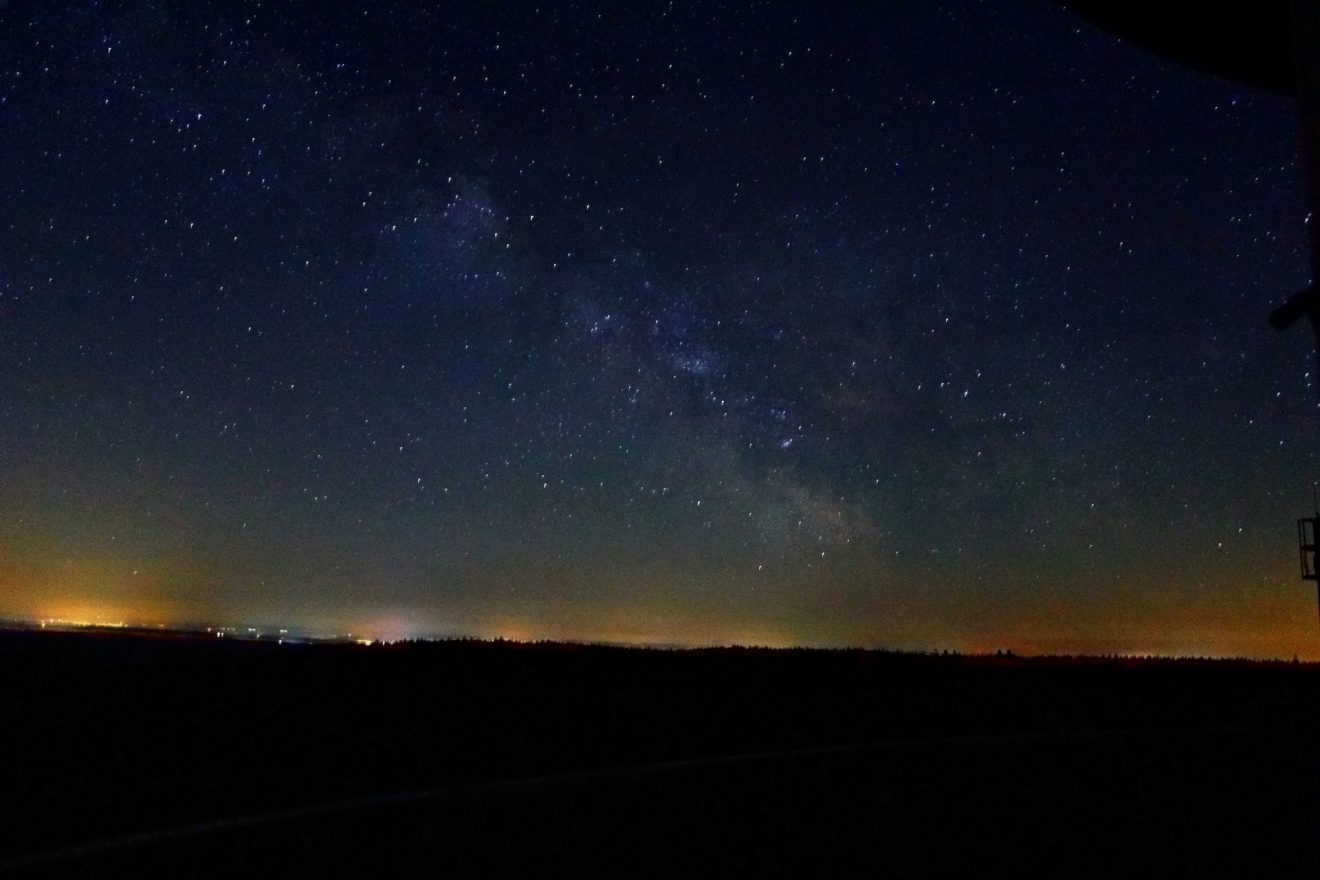 Die Milchstraße vom Hohlohturm bei Gernsbach. Copyright Uli Fietz
