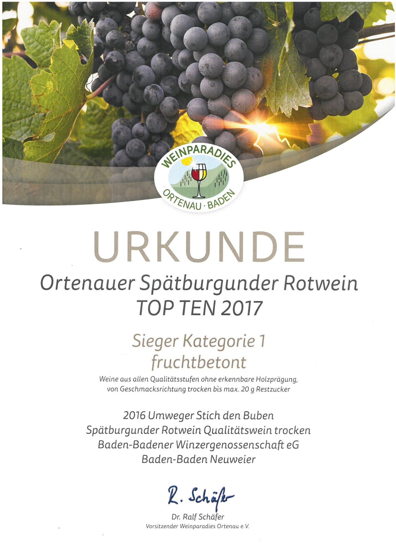 Weine im Bocksbeutel bei der Baden-Badener Winzergenossenschaft