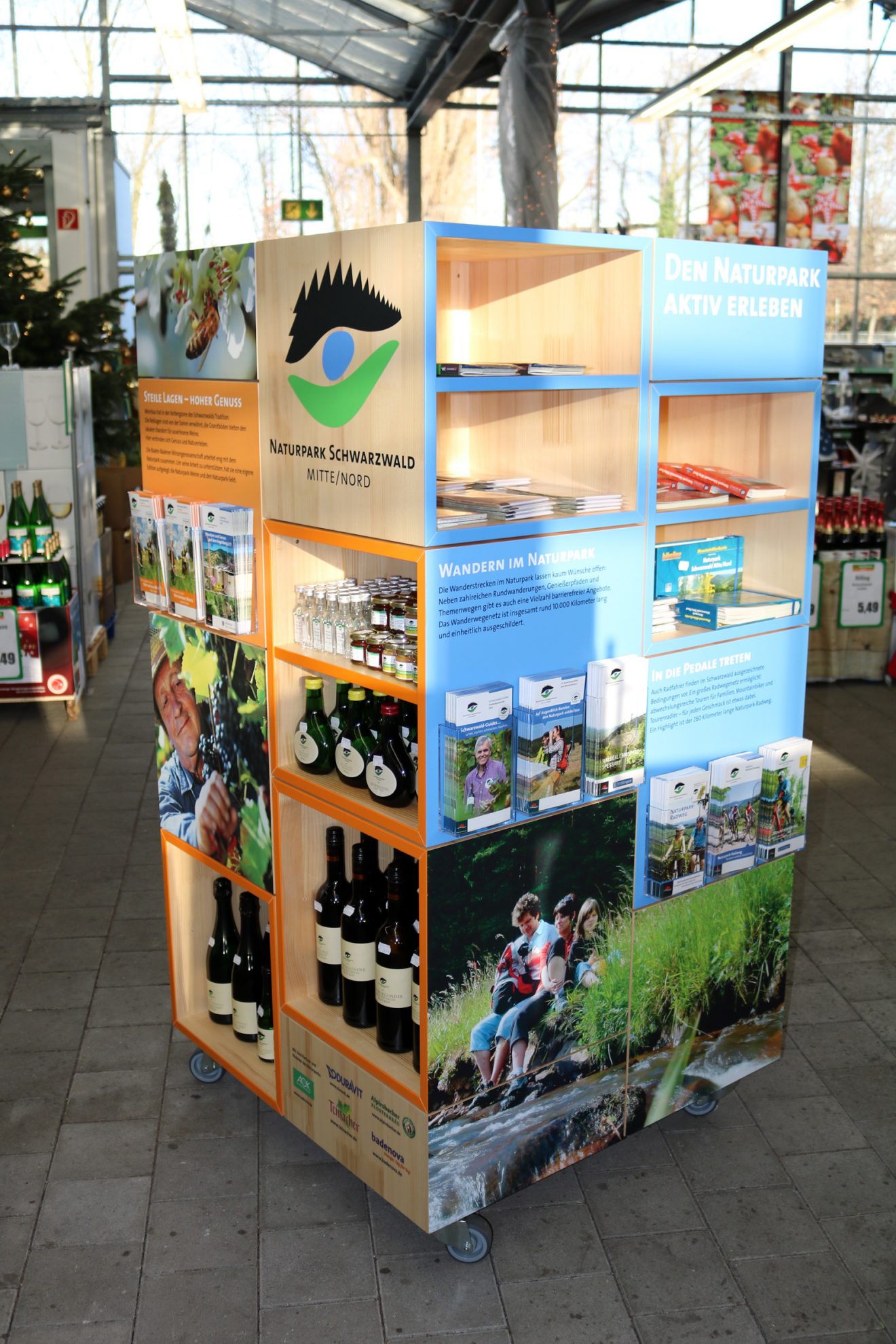 Naturpark-Würfel in vier Raiffeisen Märkten in der Region Schwarzwald Mitte/Nord