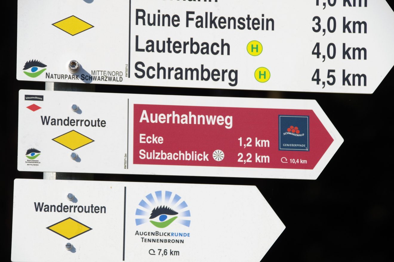 Auerhahnweg in Schramberg-Tennenbronn
