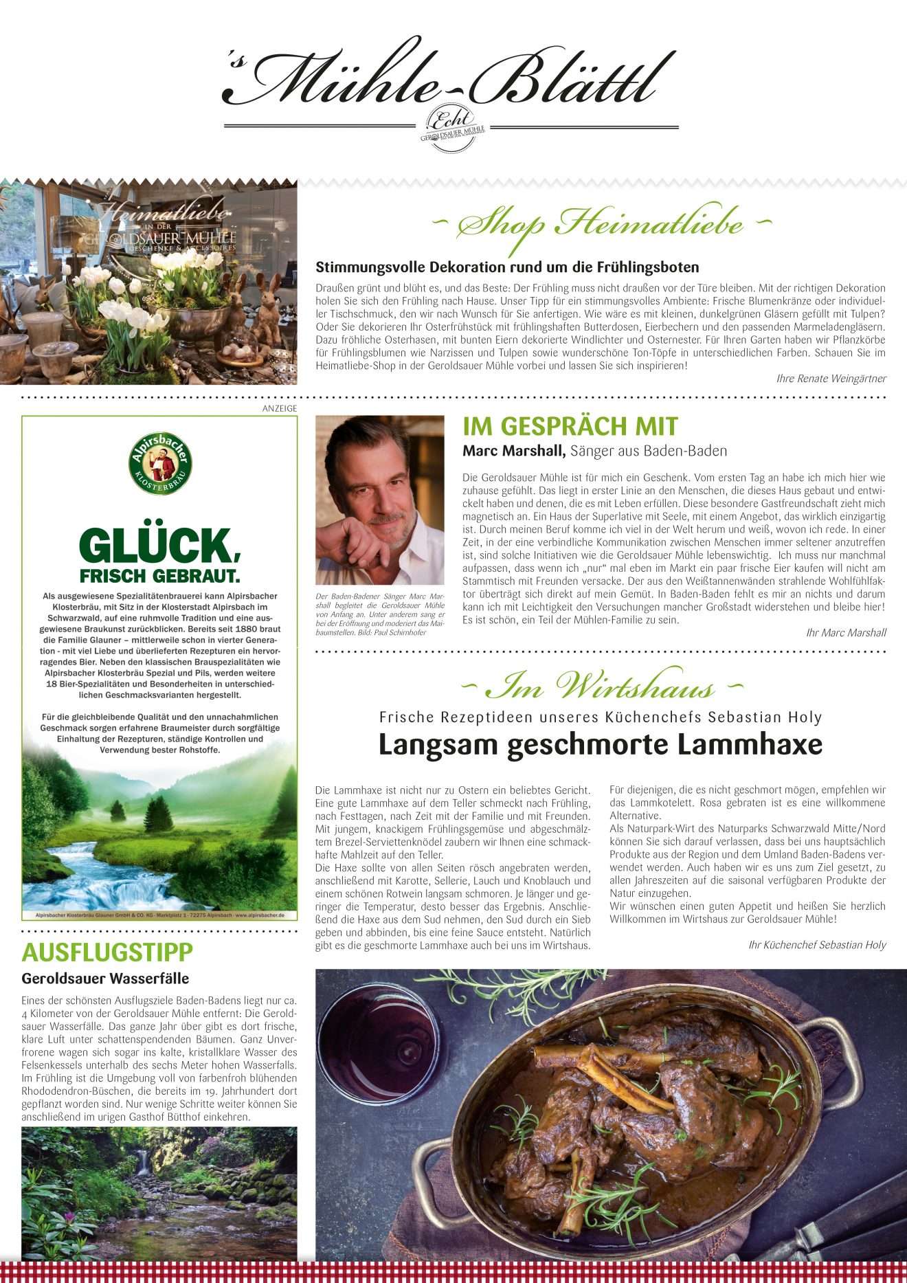 Mühlen-Blättl Geroldsauer Mühle