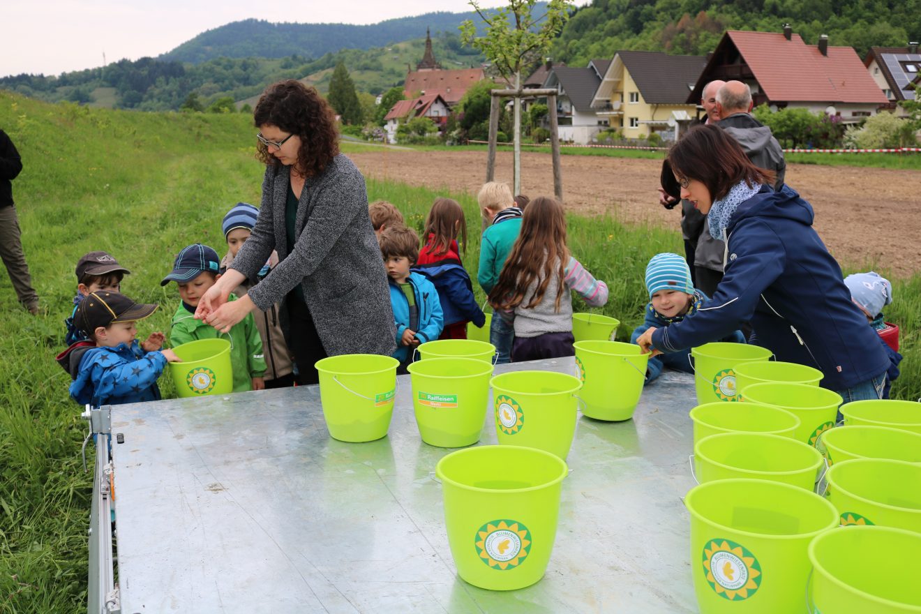 Aussaat Blühender Naturpark Lautenbach mit 100 Kindern