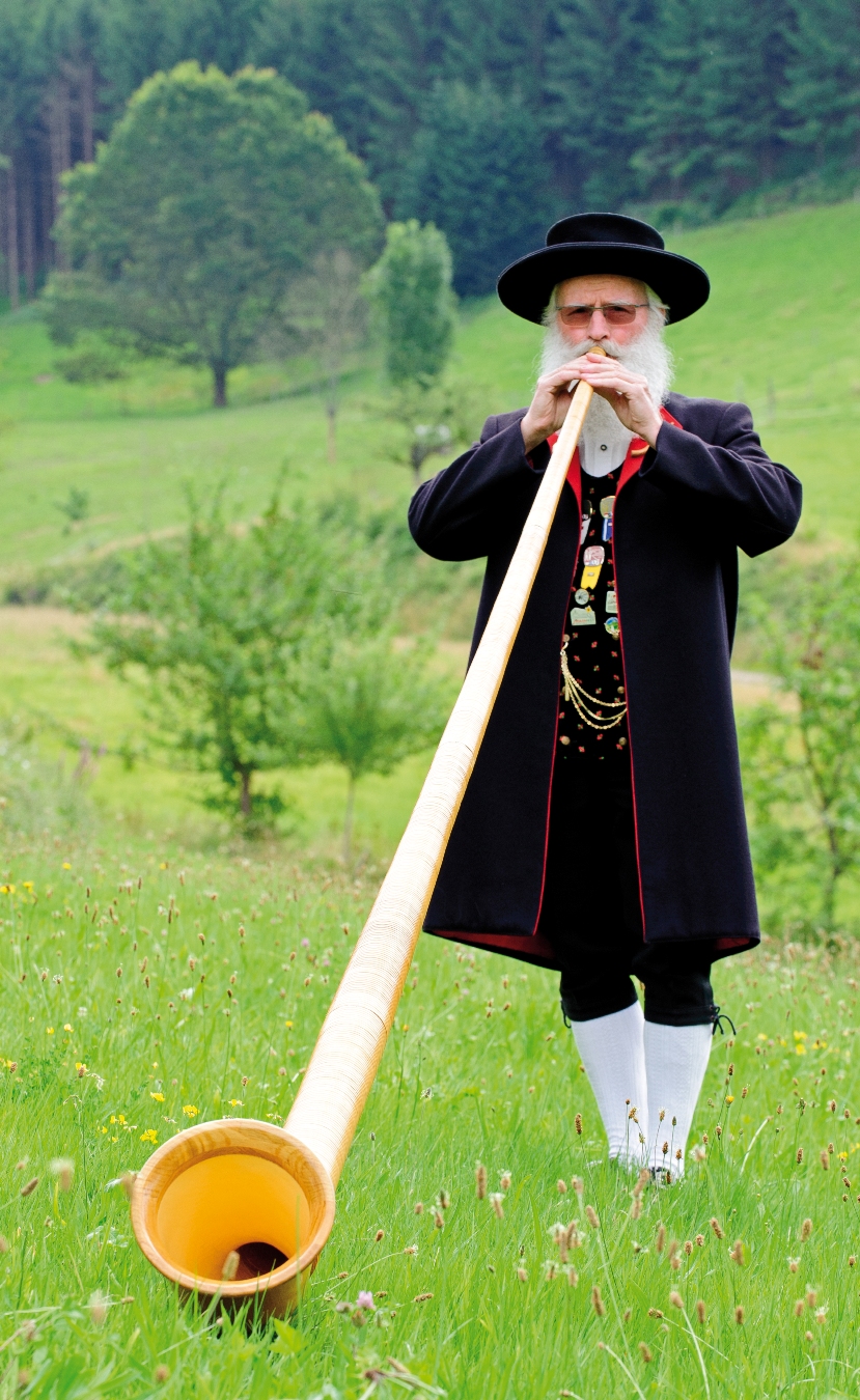 Paul Boschert, Alphornbläser aus Nordrach im Schwarzald