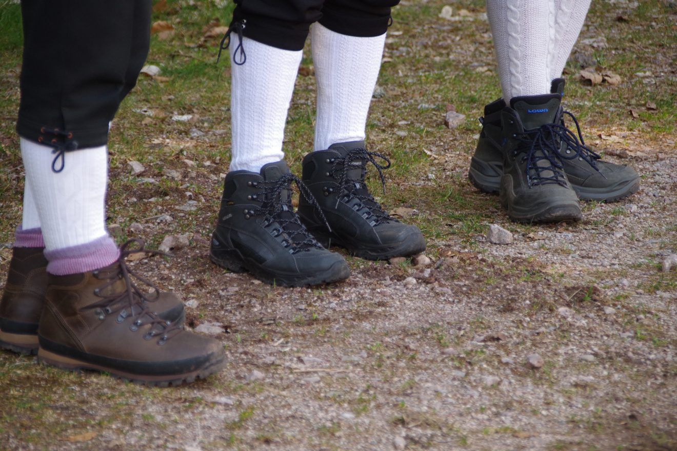 Das Alphorn-Trio "Echo vom Mühlstein" .