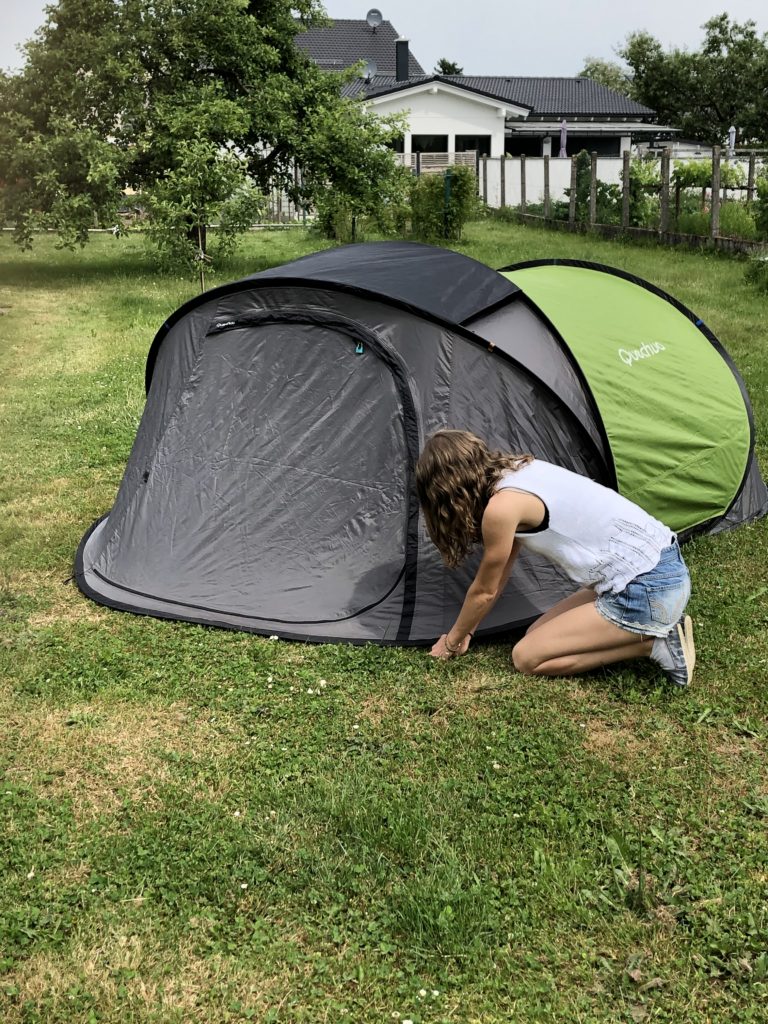 Microadventure Zelten im eigenen Garten