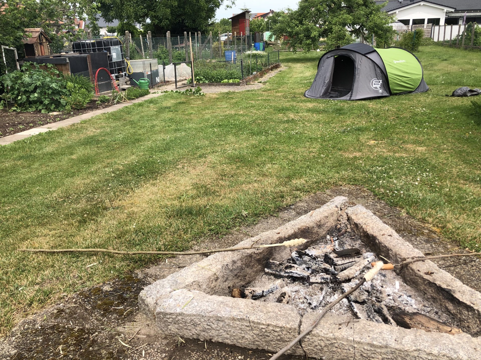 Microadventure Zelten im eigenen Garten