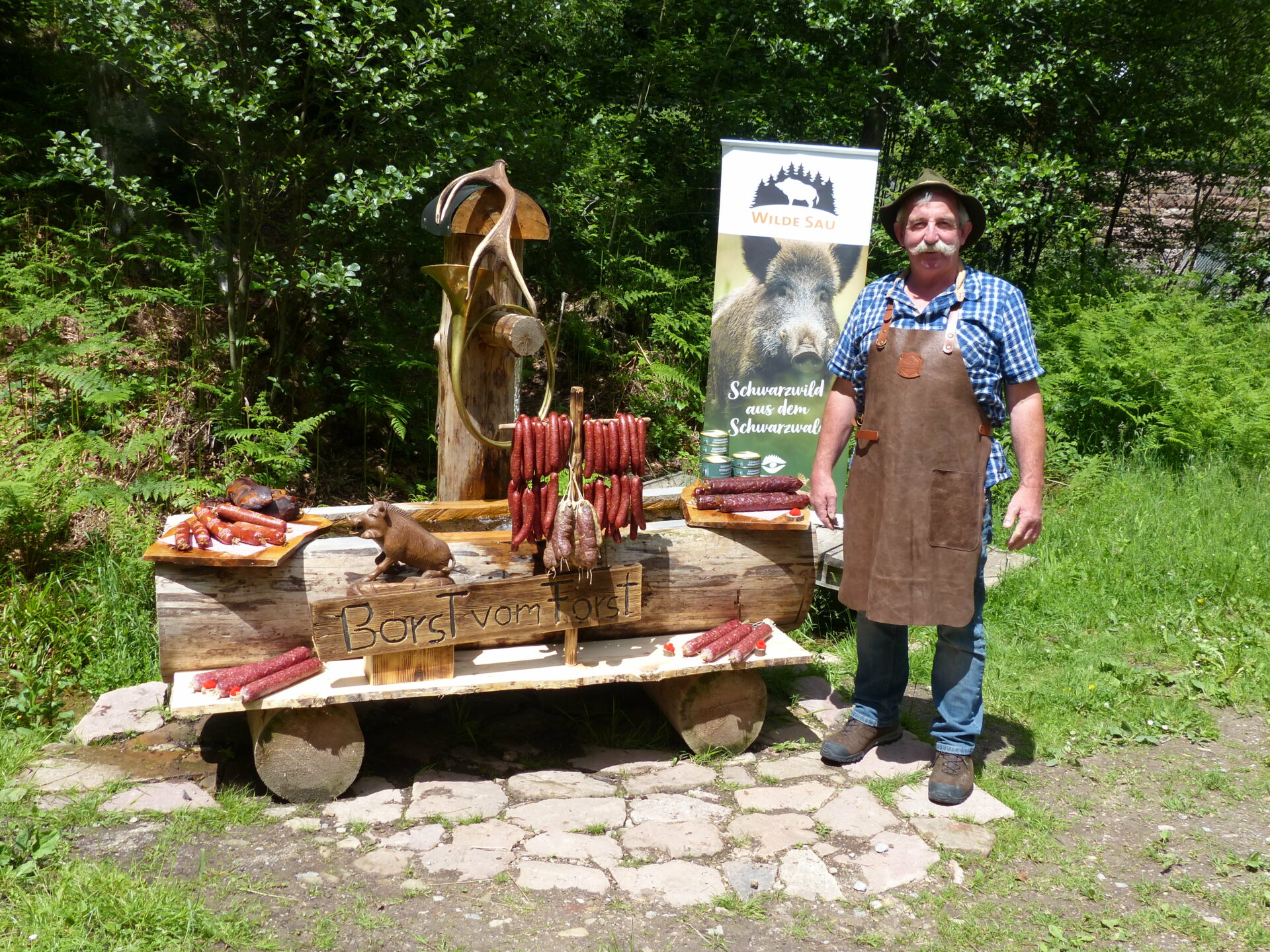 Projekt Wilde Sau - Ausstellung und Stand von Dorfmetzger Werner Gauß