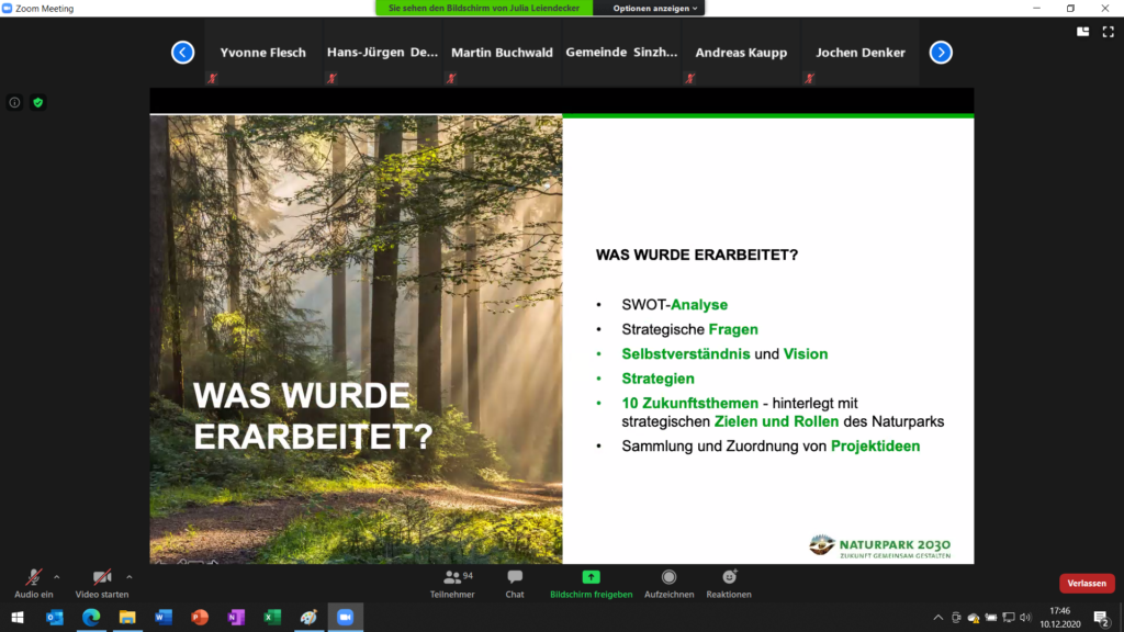 Mitgliederversammlung Naturpark Schwarzwald Mitte/Nord - Naturpark-Plan 2030