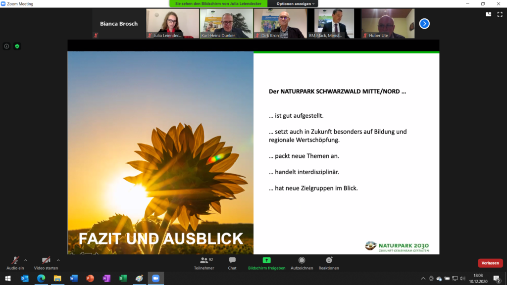 Mitgliederversammlung Naturpark Schwarzwald Mitte/Nord - Naturpark-Plan 2030