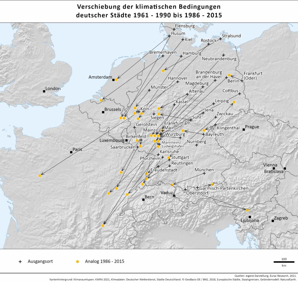 Klimatipp - deutsche Städte reisen klimatisch nach Süden