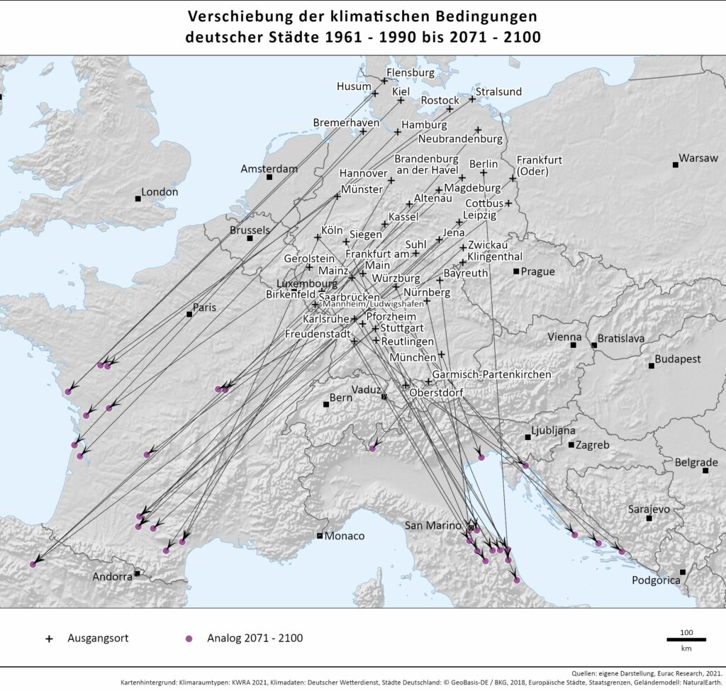 Klimatipp - deutsche Städte reisen klimatisch nach Süden