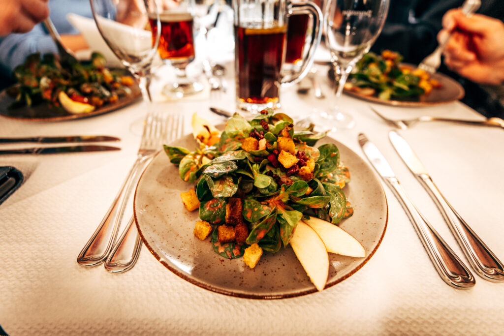 Feldsalat zum Abschluss des Pirschgangs 