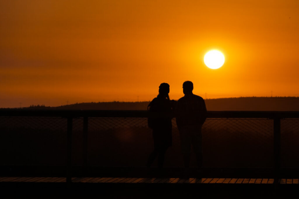 Baumwipfelpfad zum Sonnenuntergang