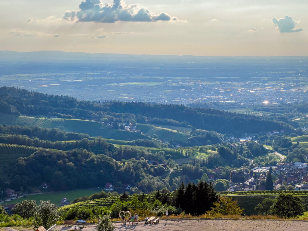 Blick auf Sasbachwalden und in die Rheinebene
