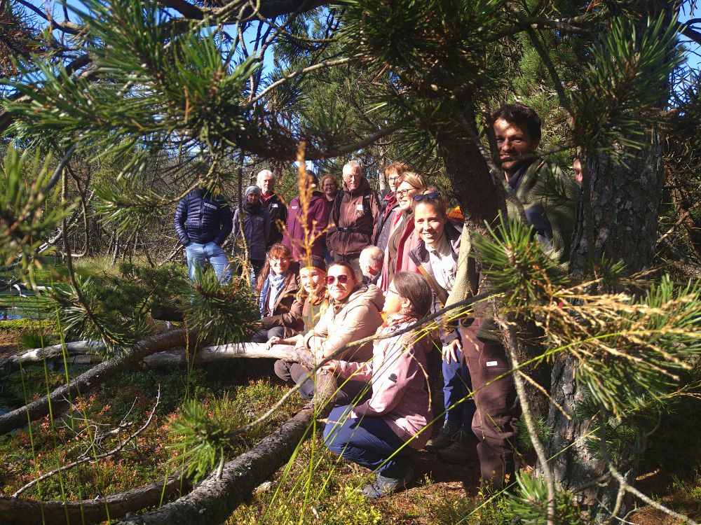 Menschengruppe im Moor