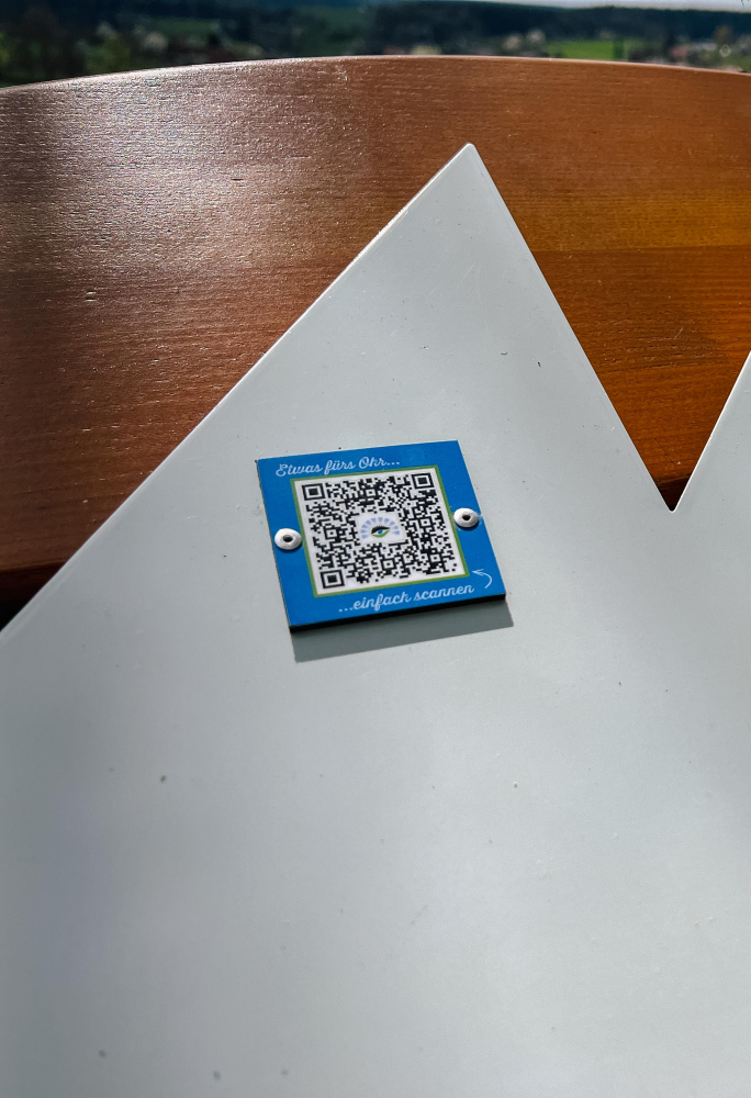 QR-Code auf Tafel