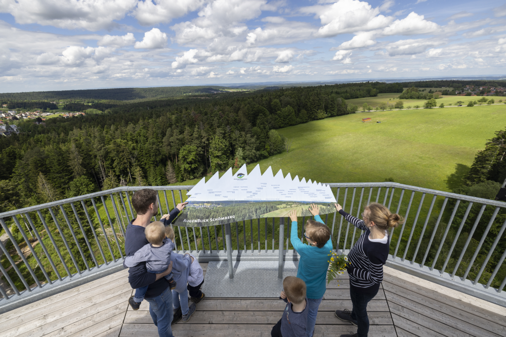 AugenBlick Schömberg, Familie am AugenBlick auf dem Turm