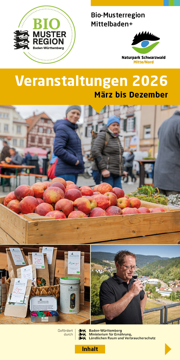 Cover Veranstaltungsprogramm 2026_Bio-Musterregion Mittelbaden+
