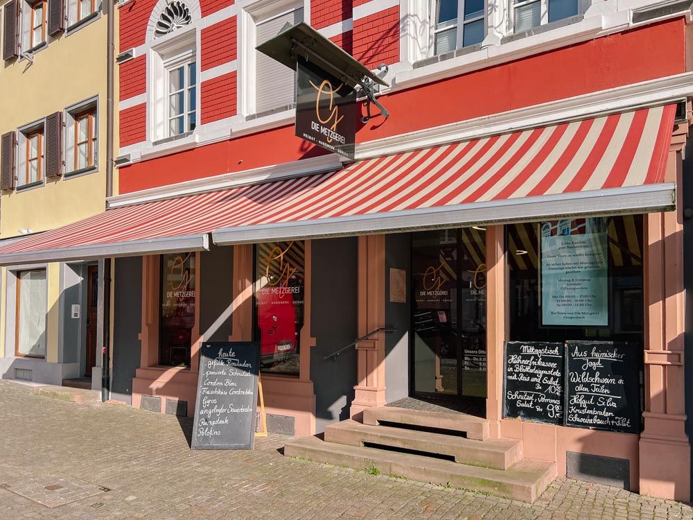 Außenansicht Ladengeschäft von "Die Metzgerei" in Gengenbach