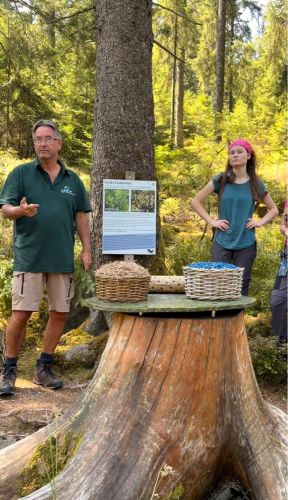 Thomas Bauer bei einem Vortrag im Wald