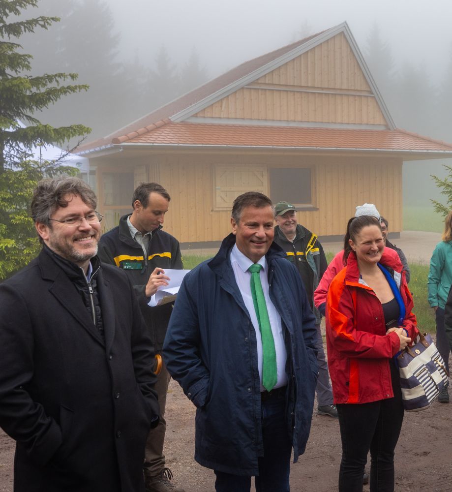 Landwirtschaftsminister Peter Hauk und der Naturpark-Vorsitzende Landrat Prof. Dr. Christian Dusch