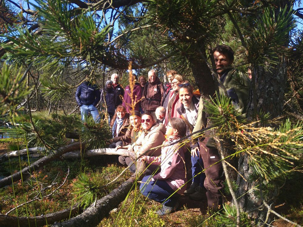 Menschengruppe im Moor