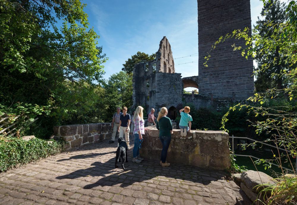 Familie bei der Burg Zavelstein
