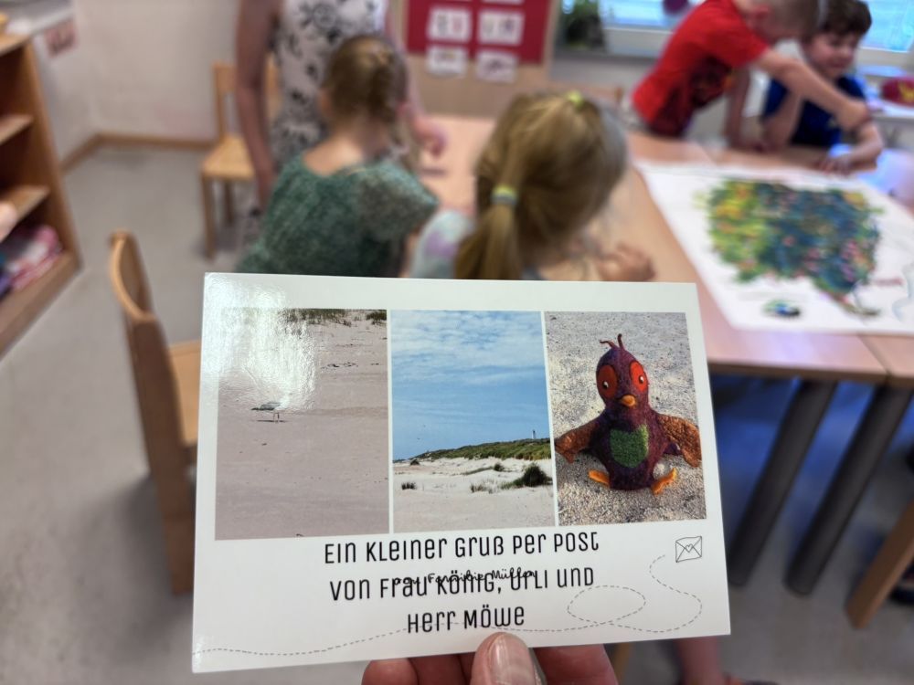 Postkarte von Urli mit einem Selfie