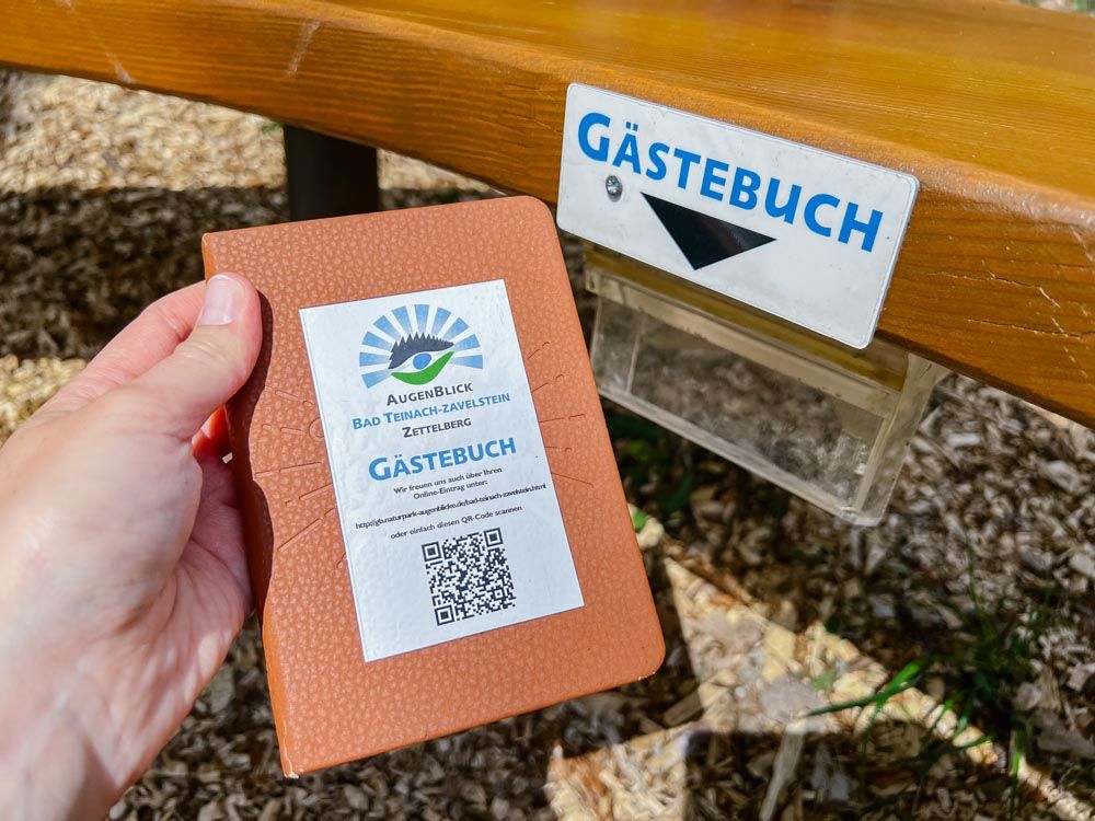 Gästebuch bei den Naturpark-AugenBlicken