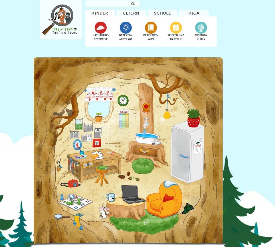 Innenraum des Baumhauses